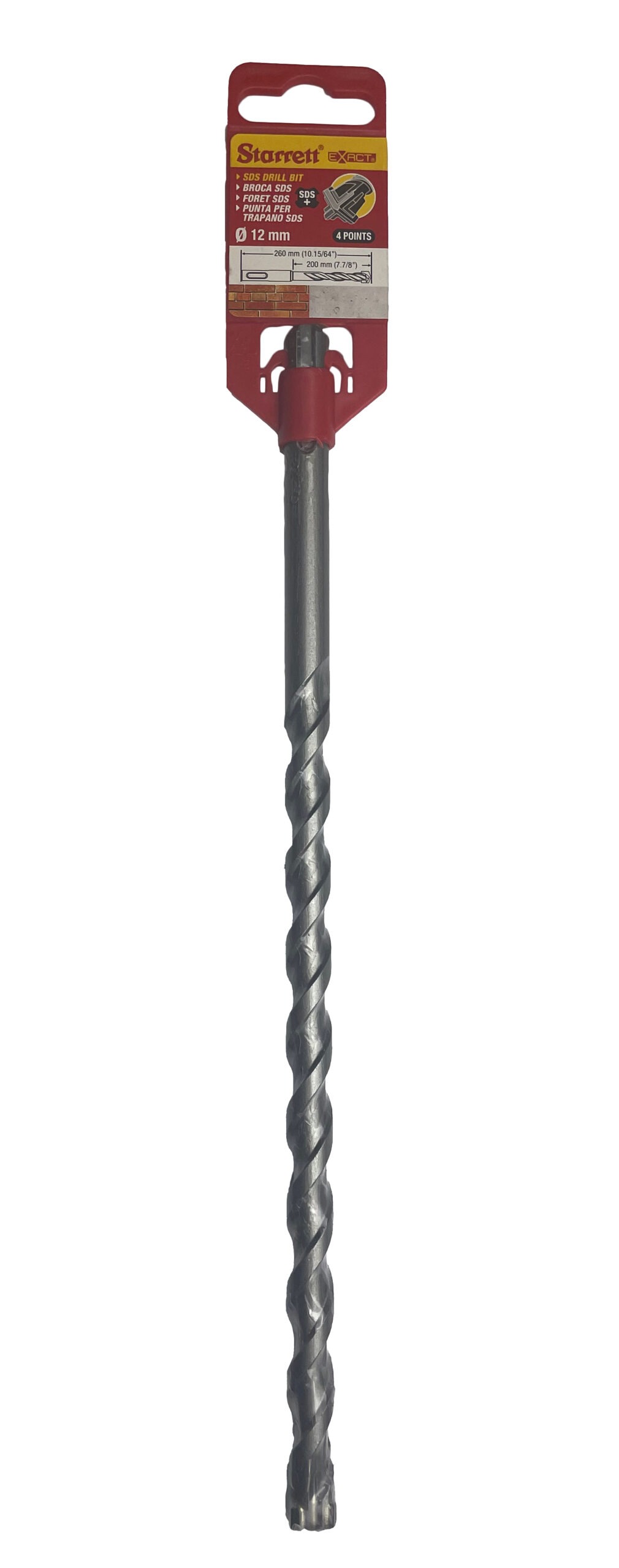 SDS 4 point drill 12mm X 260mm
